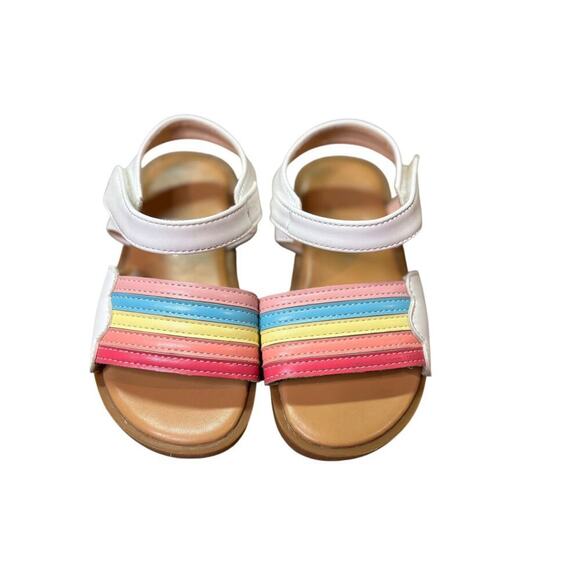 Toddler Girl Size 5 Shoe Bundle, Water Shoes, Rainbow Sandals, Mary Janes w/ Bow - Picture 6 of 15